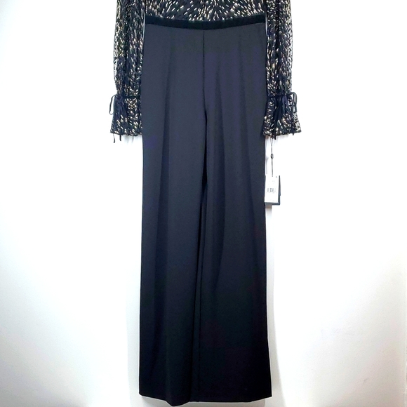 Adrianna Papell Black Gold Glitter Velvet Jumpsuit  4 NWT - Picture 3 of 17